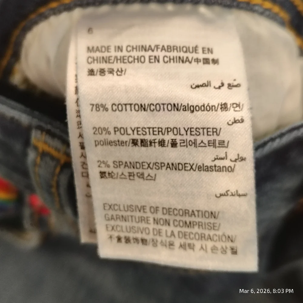 INC Rainbow Fringe Cropped Skinny Jeans Indigo Denim Women's Size 6 RAW HEM - Picture 4 of 9